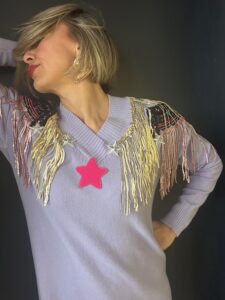 Maglione fucsia stars